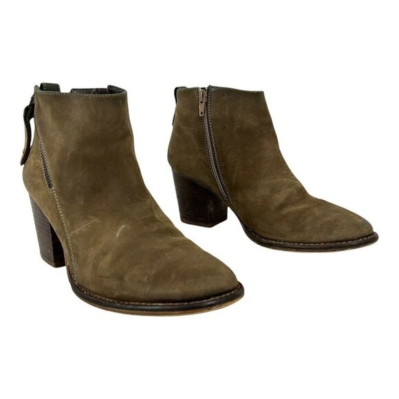 Blondo Womens Size 9 Nivada Waterproof Leather Taupe Ankle Boots Booties - Picture 1 of 8